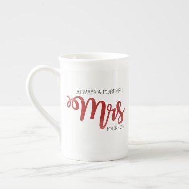 "Always & Forever Mrs." Red Mug