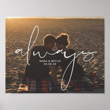 Always Wedding Photo Poster Sign Names and Date