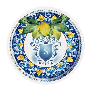Amalfi Coast  Monogrammed Edible Frosting Rounds