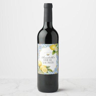 Amalfi Coast Italian Bridal Shower Barware Wine Label