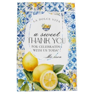 Amalfi Coast Italian Tuscan Coastal Medium Gift Bag