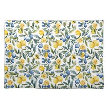 Amalfi Coast Mediterranean Lemon Table Cloth Placemat