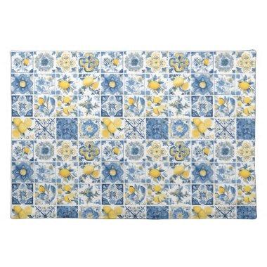 Amalfi Coast Mediterranean Lemon Table Cloth Placemat