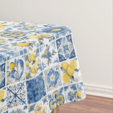 Amalfi Coast Mediterranean Lemon Tablecloth