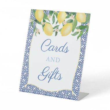 Amalfi Lemons  And Gifts Wedding Shower Pedestal Sign