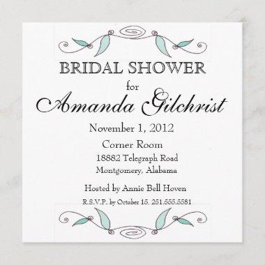 Amanda and Joseph - Square Bridal Shower Invitatio Invitations