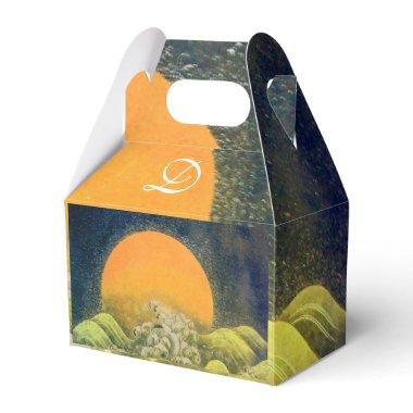 AMATERASU SUN GODDESS,MONOGRAM Yellow Black Green Favor Boxes