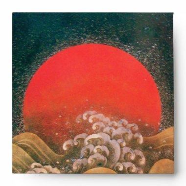 AMATERASU , SUN GODDESS ,red black brown Envelope