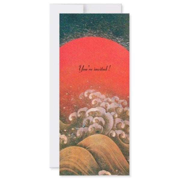 AMATERASU , SUN GODDESS ,red black brown Invitations