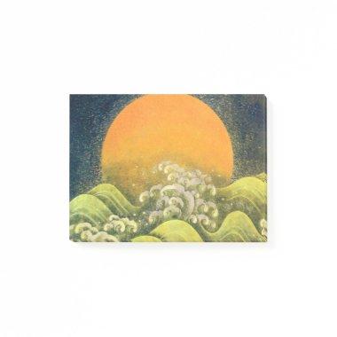 AMATERASU SUN GODDESS Yellow Black Brown Post-it Notes