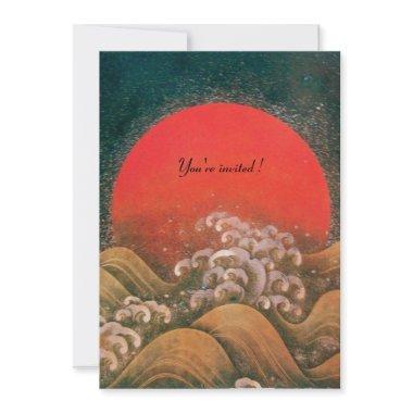 AMATERASU,SUN GODDESS,yellow black red green ice Invitations