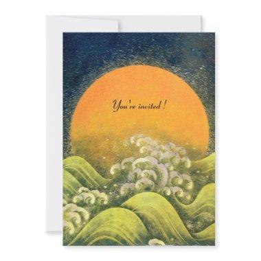 AMATERASU , SUN GODDESS ,yellow green black Invitations