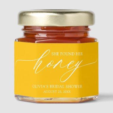Amber Yellow She Found Her Honey  Honey Jar Favors