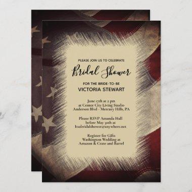 American Flag Bridal Shower Invitations