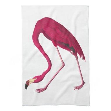 American Flamingo kitchen tea towel