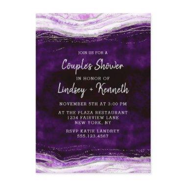 Amethyst Geode Slice Couple's Wedding Shower