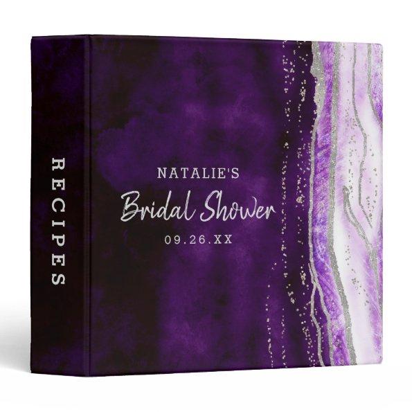 Amethyst Purple & Silver  Recipe  3 Ring Binder