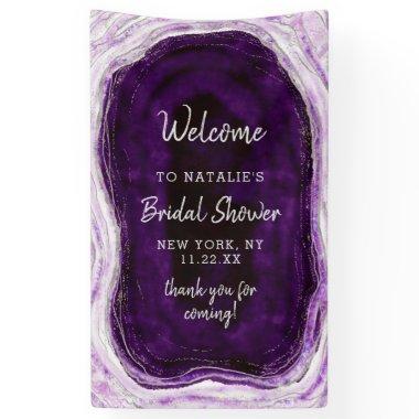 Amethyst Purple & Silver Bridal Shower Welcome Banner