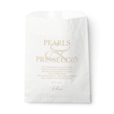 Ampersand White Pearls & Prosecco  Favor Bag