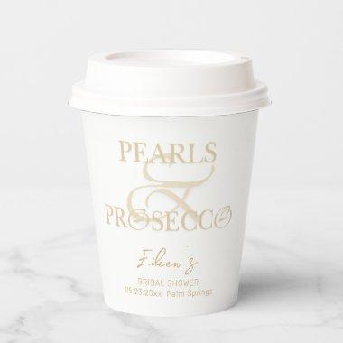 Ampersand White Pearls & Prosecco  Paper Cups