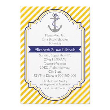 Anchor yellow white nautical wedding