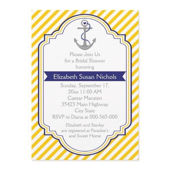 Anchor yellow white nautical wedding