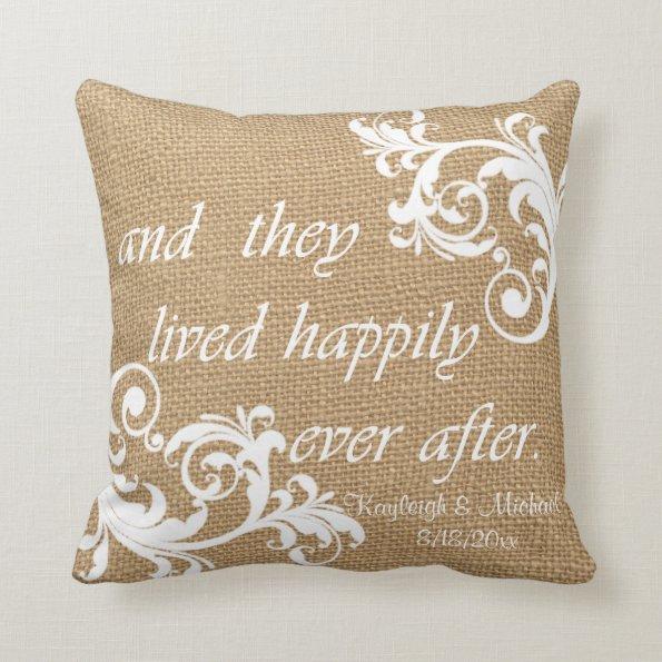 and they lived happily ever after throw pillow