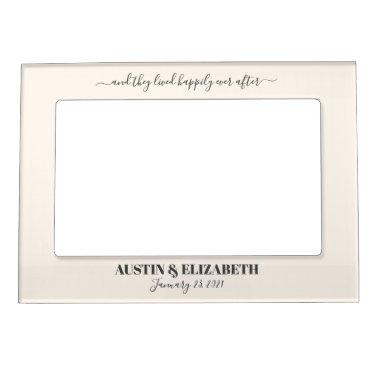 And they lived happily ever after wedding favor magnetic frame