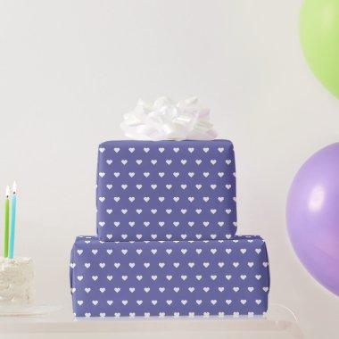 and White Hearts Wrapping Paper