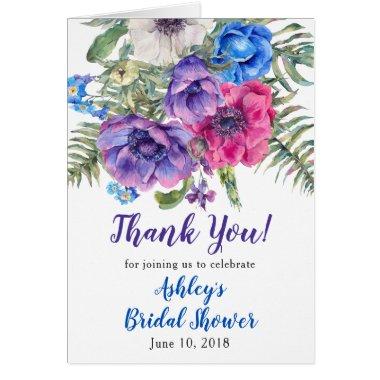 Anemone Flower Bridal Shower Thank You