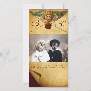 ANGEL HEART WAX SEAL PARCHMENT Monogram Holiday Invitations