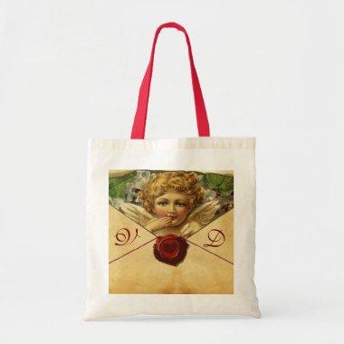 ANGEL HEART WAX SEAL PARCHMENT Monogram Tote Bag