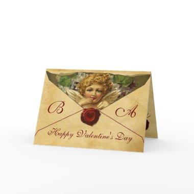 ANGEL HEART WAX SEAL PARCHMENT VALENTINE MONOGRAM HOLIDAY