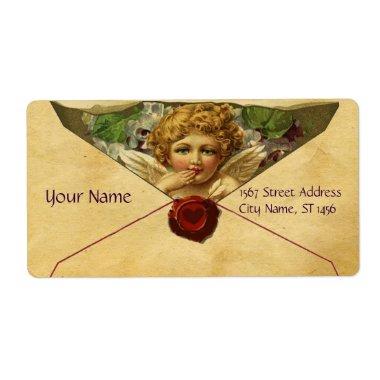 ANGEL HEART WAX SEAL PARCHMENT Valentine's Day Label