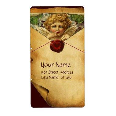 ANGEL HEART WAX SEAL PARCHMENT Valentine's Day Label