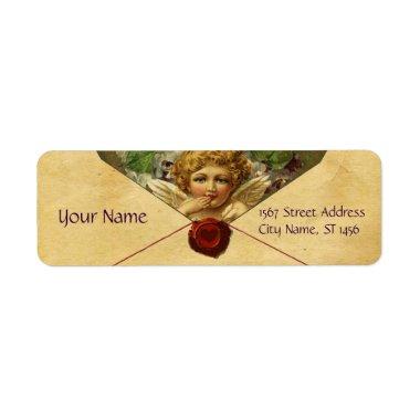 ANGEL HEART WAX SEAL PARCHMENT Valentine's Day Label