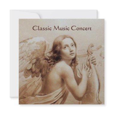 ANGEL PLAYING LYRA OVER THE CLOUDS,Monogram Gold