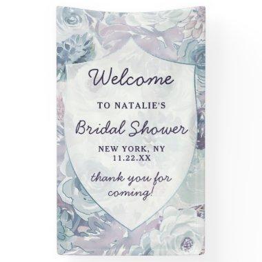 Annabelle Floral Crest Bridal Shower Welcome Banner