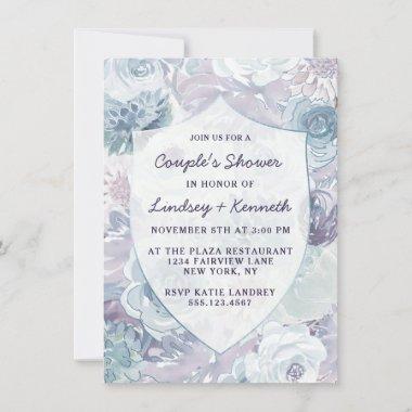 Annabelle Vintage Crest Couple's Wedding Shower Invitations