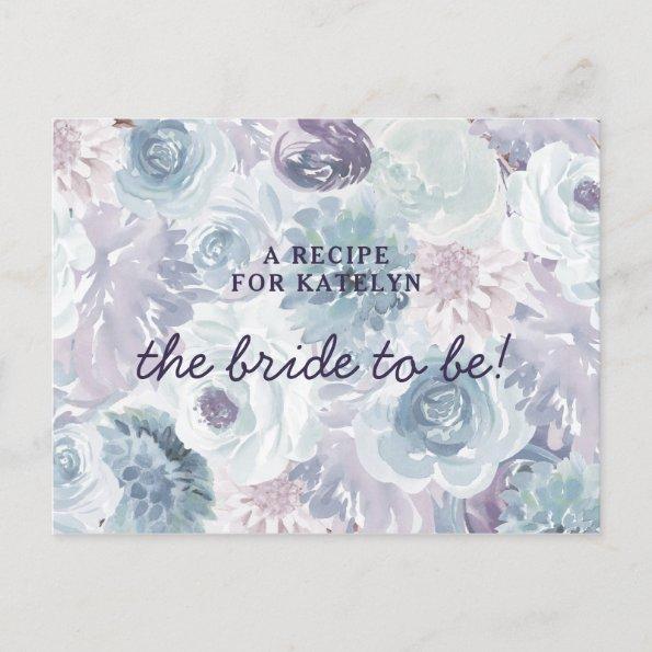 Annabelle Vintage Floral Bride to Be Recipe Invitations