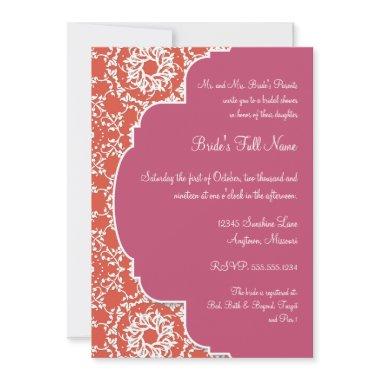 AnnaLiese Damask - Tangerine n Watermelon Invite