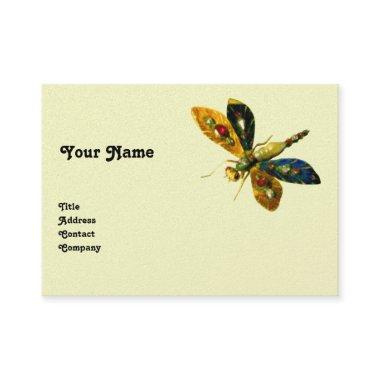 ANTIQUE DRAGONFLY JEWEL Black ,Gold Metallic Business Invitations