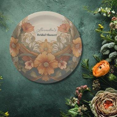 Antique Floral Art Nouveau  Paper Plates