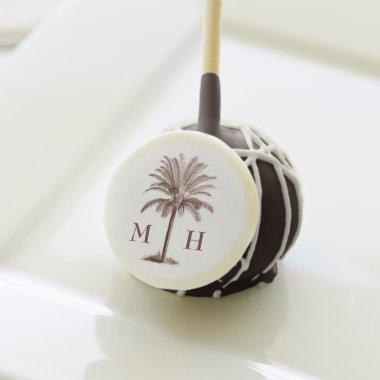 Antique Palm Tree Initial Cake Pops