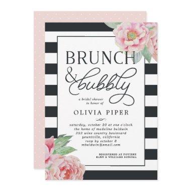 Antique Peony Brunch & Bubbly  Invite