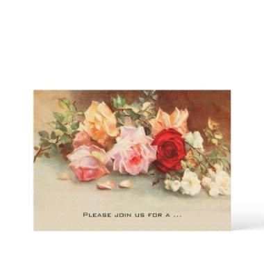 Antique Roses Flowers Floral Vintage