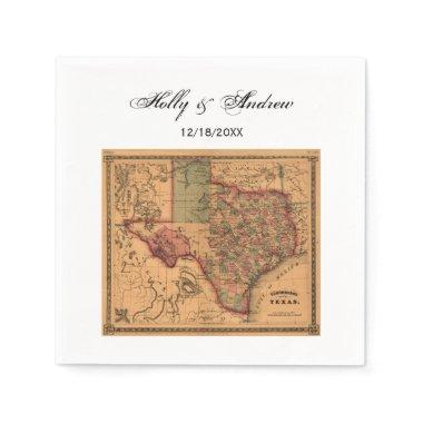 * Antique Texas Map #1 Napkins
