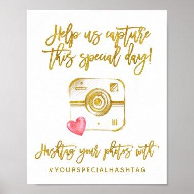 Any Background Color Social Media Hashtag Poster