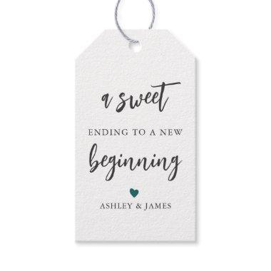 Any Color A Sweet Ending to a New Beginning Gift Tags