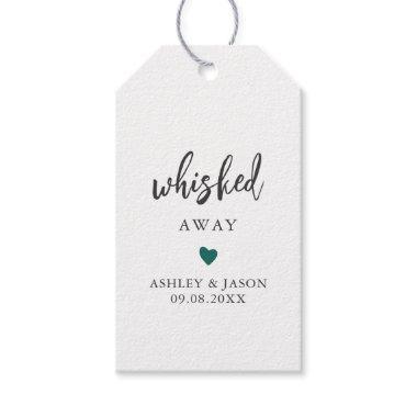 Any Color Heart Whisked Away, Whisk Favor, Wedding Gift Tags